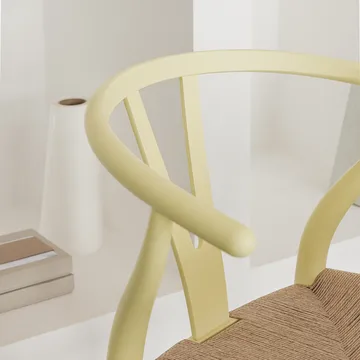 CH24 Y-stol Soft Crawford Wegner - Hollyhock (gul)-naturflätad - Carl Hansen & Søn