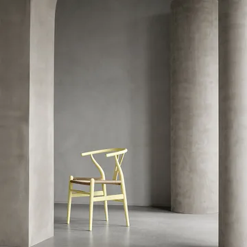 CH24 Y-stol Soft Crawford Wegner - Hollyhock (gul)-naturflätad - Carl Hansen & Søn
