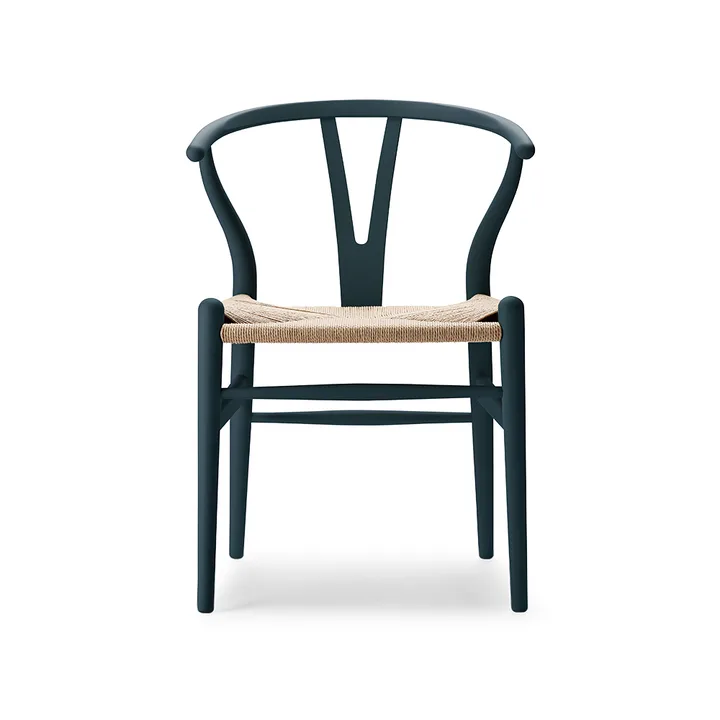 CH24 Y-stol Soft Crawford Wegner - North sea (blå)-naturflätad - Carl Hansen & Søn