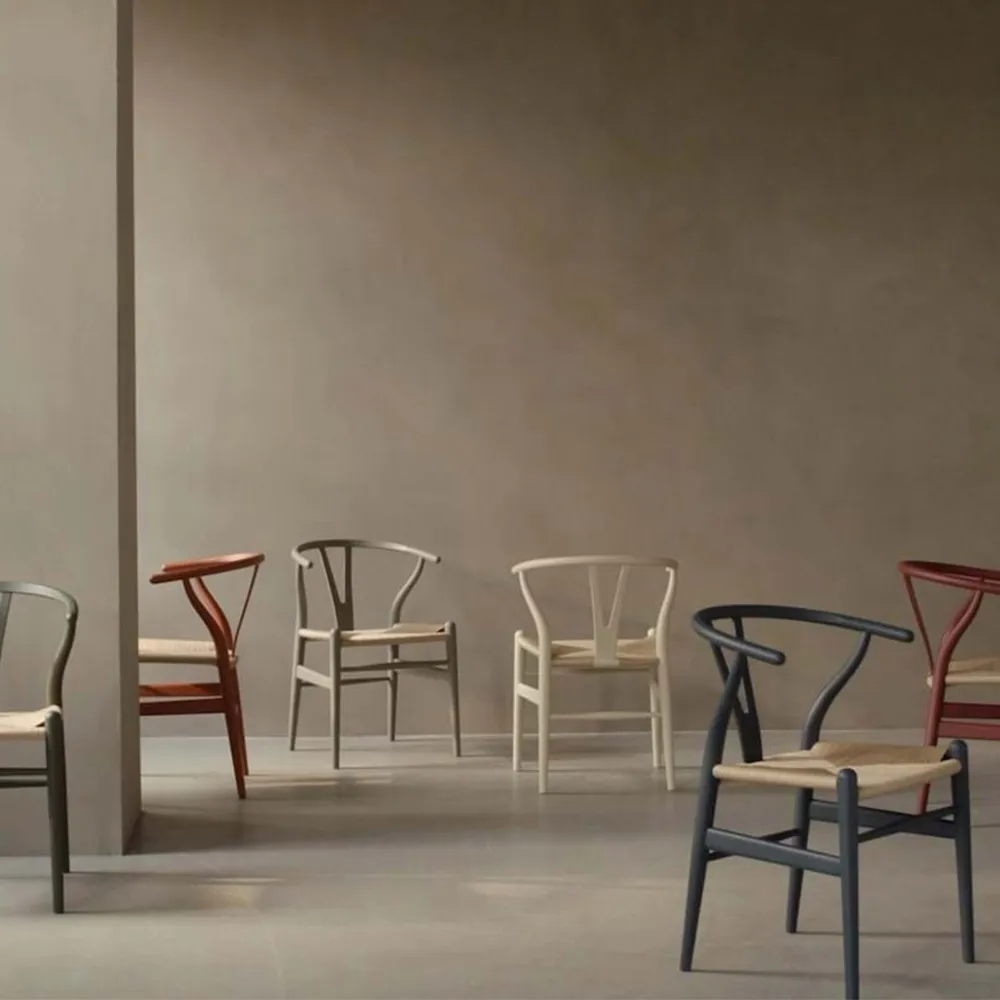 CH24 Y-stol Soft Crawford Wegner, North sea-naturflätad Carl Hansen & Søn