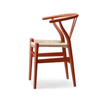 CH24 Y-stol Soft Crawford Wegner - Terracotta-naturflätad - Carl Hansen & Søn