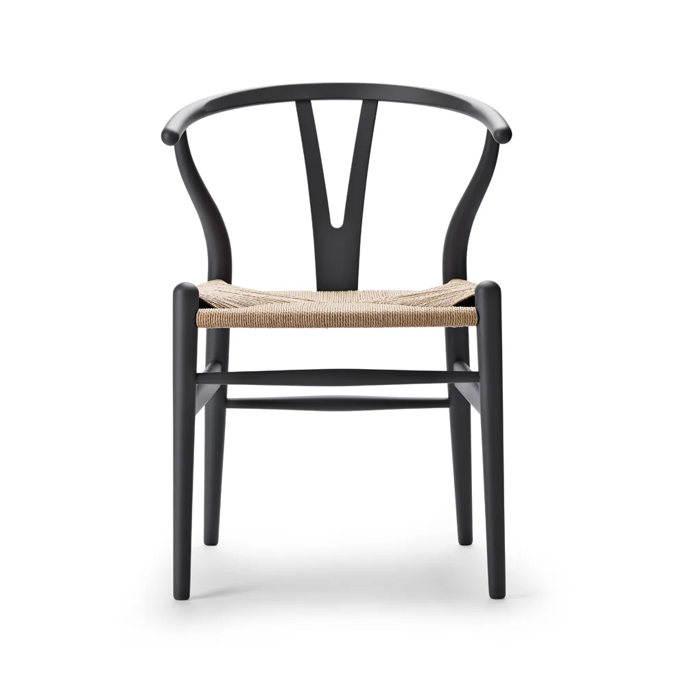 CH24 Y-stol Soft naturflätad sits, Grey S7502­-B Carl Hansen & Søn