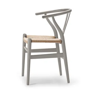 CH24 Y-stol Soft naturflätad sits - Silver Grey S3502-Y - Carl Hansen & Søn