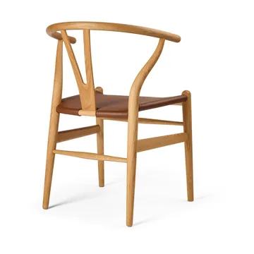 CH24P Y-stol - Läder Loke 7060-oljad ek - Carl Hansen & Søn