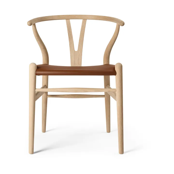 CH24P Y-stol - Läder Loke 7060-såpad ek - Carl Hansen & Søn