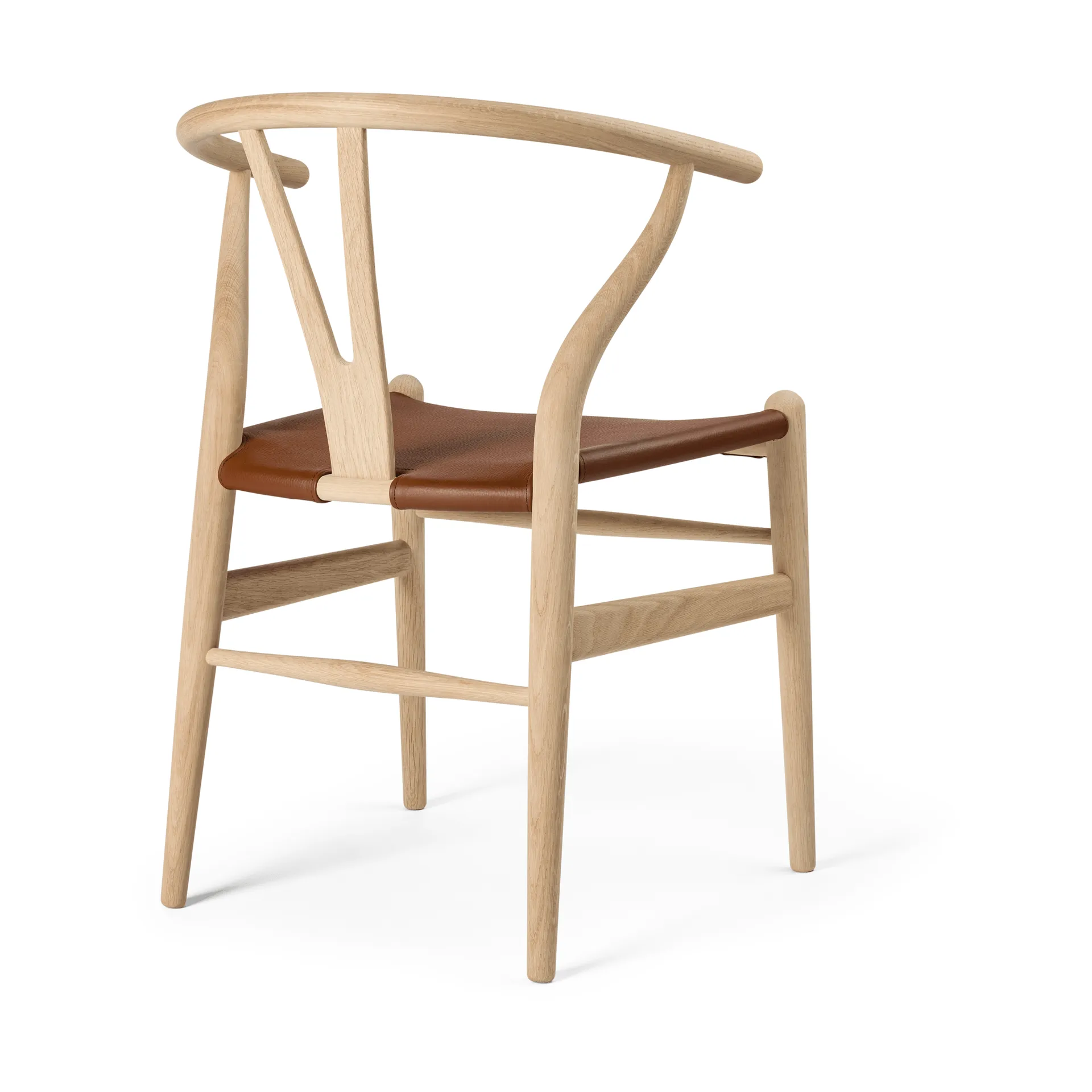 CH24P Y-stol, Läder Loke 7060-såpad ek Carl Hansen & Søn