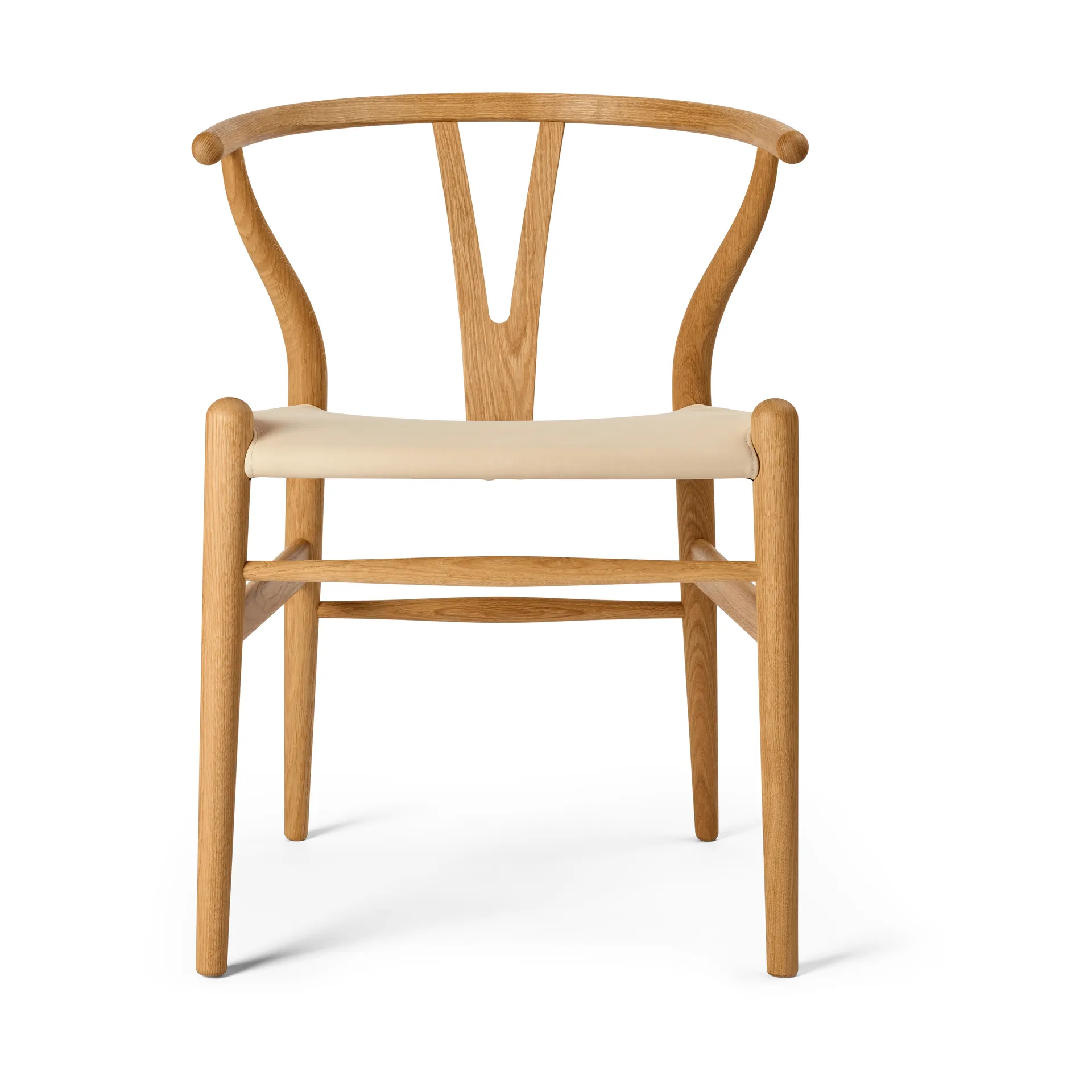 CH24P Y-stol, Läder Terra 20364-oljad ek Carl Hansen & Søn