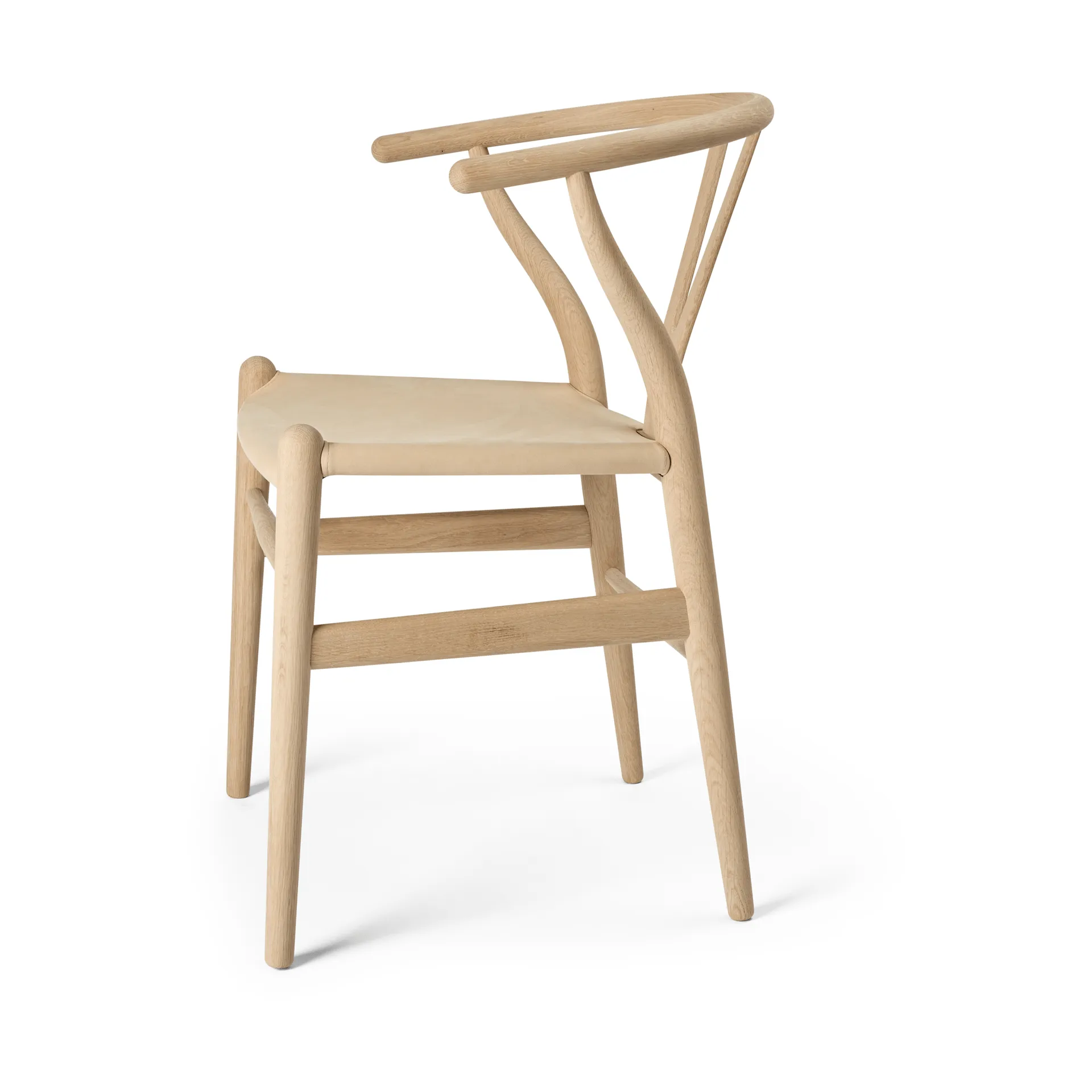 CH24P Y-stol, Läder Terra 20364-såpad ek Carl Hansen & Søn