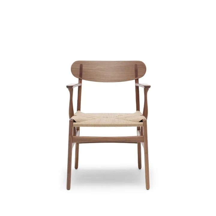 CH26 karmstol - Oljad valnöt-naturflätad - Carl Hansen & Søn