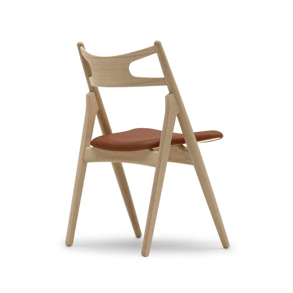 CH29P Sawbuch chair lädersits, Thor 325-såpad ek-naturfärgad Carl Hansen & Søn