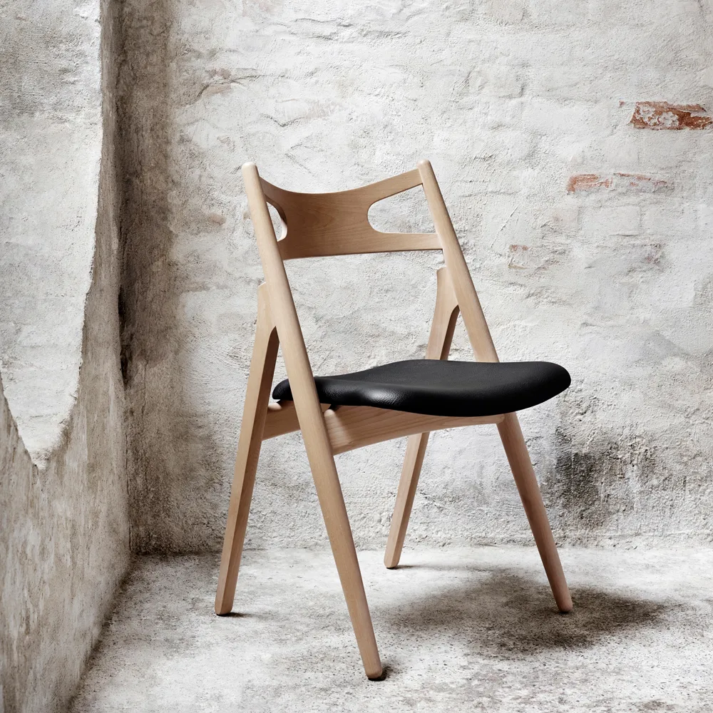 CH29P Sawbuch chair lädersits, Thor 325-såpad ek-naturfärgad Carl Hansen & Søn