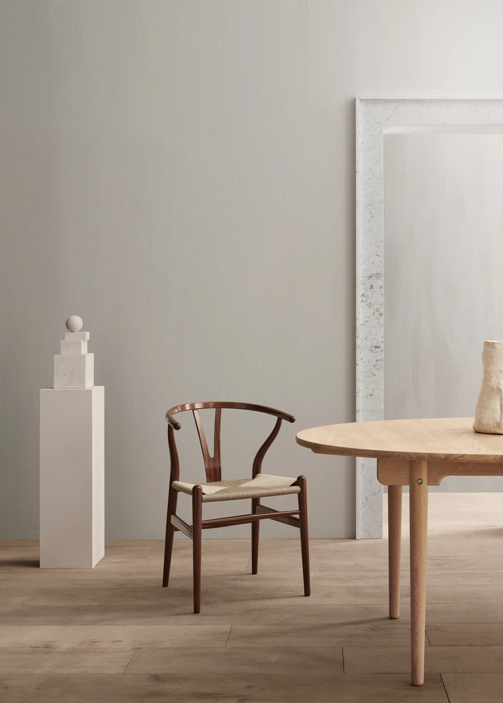CH338 matbord med plats för 2 ilägg, Vitoljad ek, 200x115 cm Carl Hansen & Søn