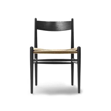 CH36 stol - Svartlackad ek-naturflätad - Carl Hansen & Søn