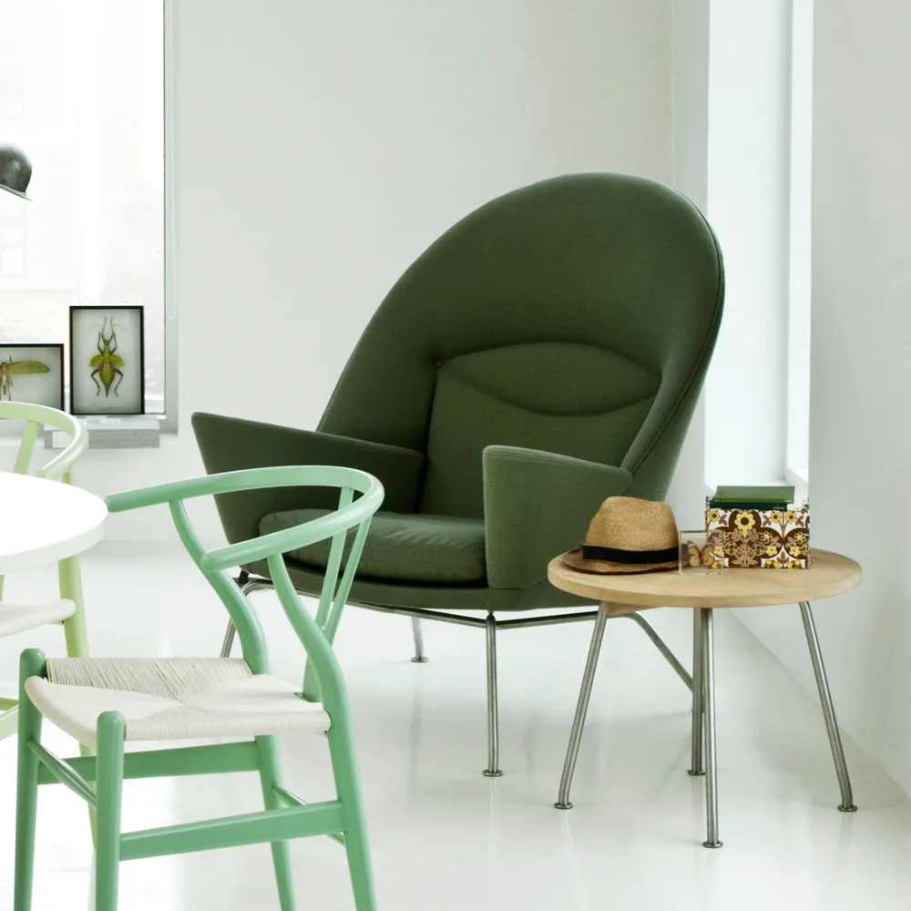 CH415 soffbord Ø55 cm, Oljad ek Carl Hansen & Søn