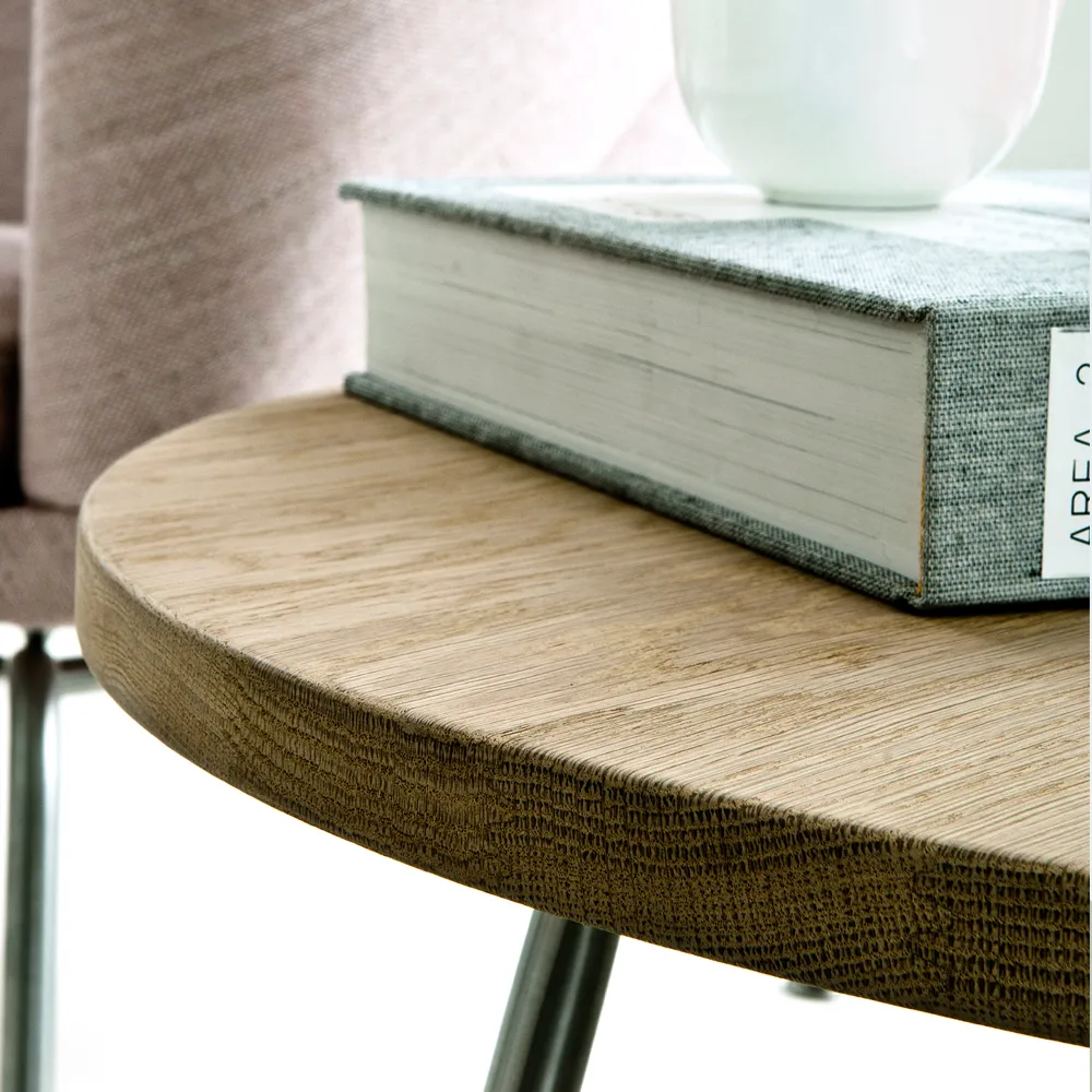 CH415 soffbord Ø55 cm, Såpad ek Carl Hansen & Søn