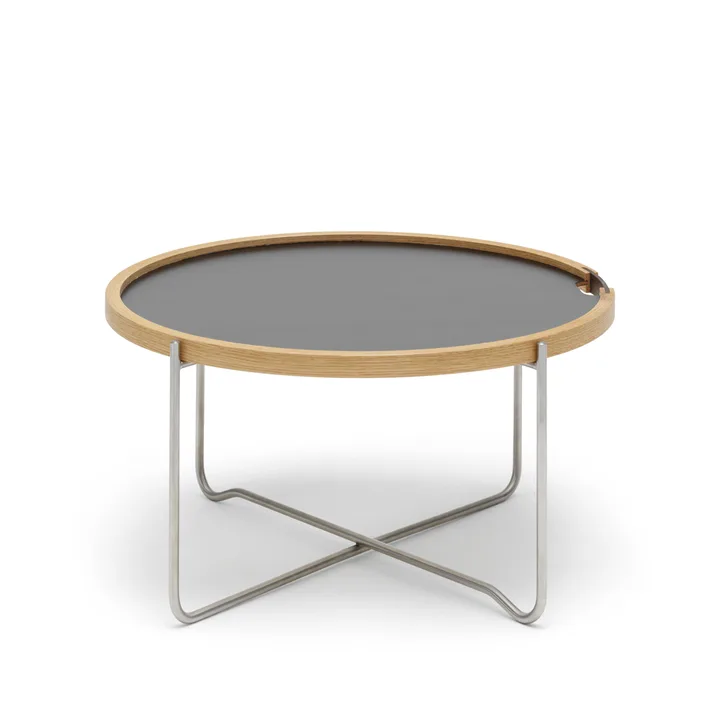 CH417 Tray brickbord rostfritt stål - Svart-vit vändbar-laminat - Carl Hansen & Søn