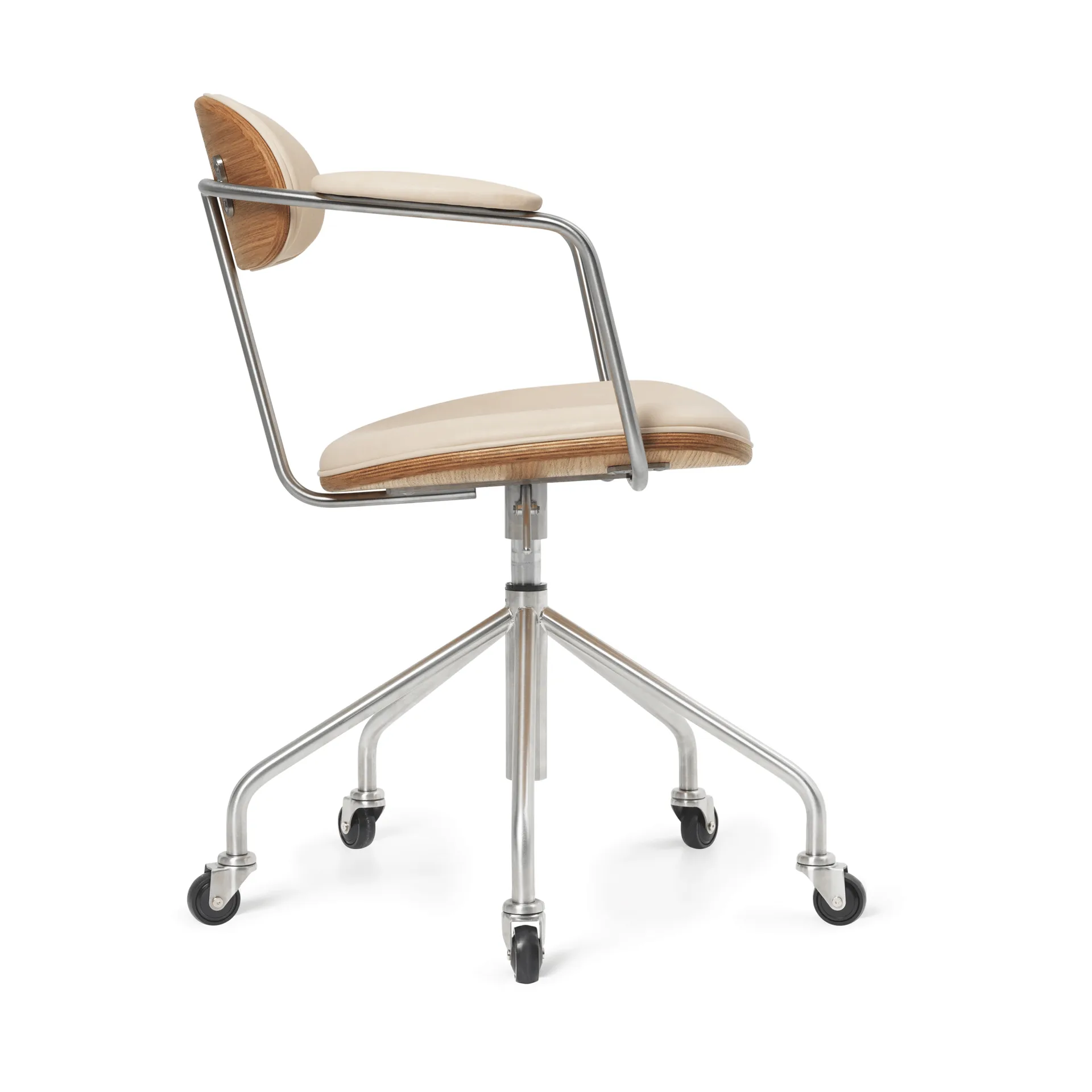 CH621 Swivel Chair, Läder Sif 90 beige-oljad ek Carl Hansen & Søn