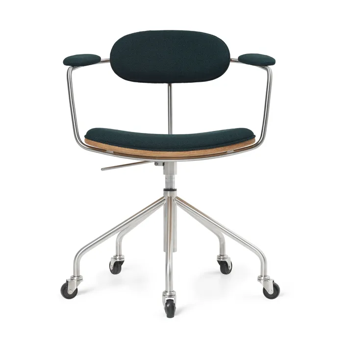 CH621 Swivel Chair - Tyg Vidar 1062 grön-oljad ek - Carl Hansen & Søn