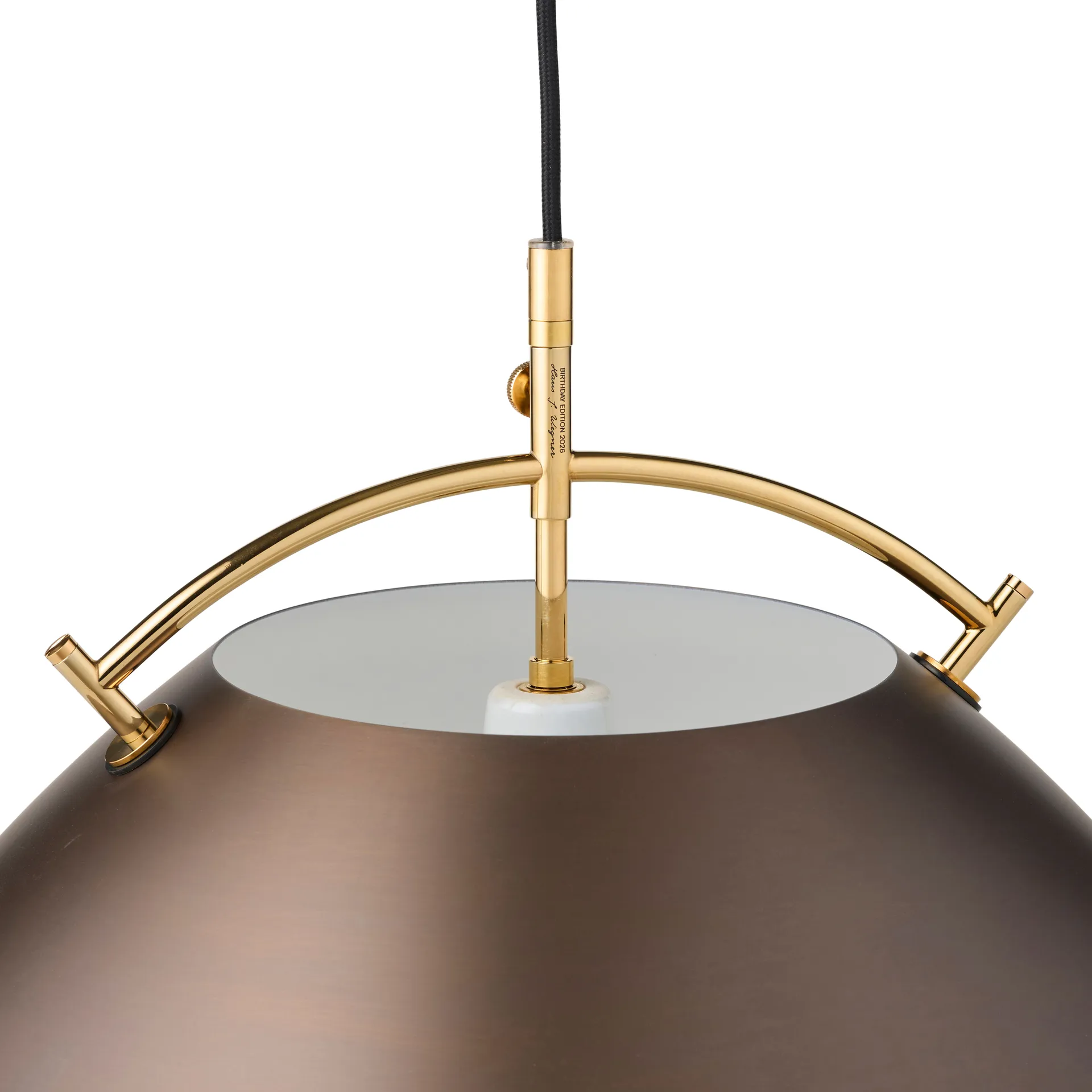 HJW37 The Pendant Birthday Edition, Antik mässing, med hiss, Ø51 cm Carl Hansen & Søn