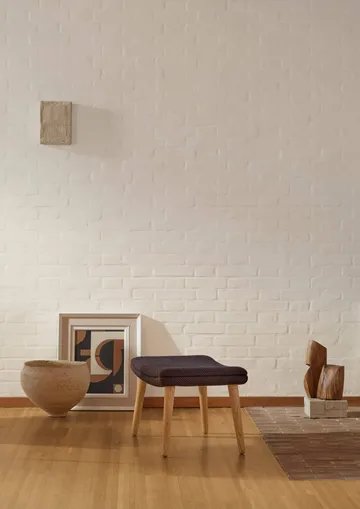 ND550F fotpall - Tyg Sisu 0785 blå-oljad ek - Carl Hansen & Søn