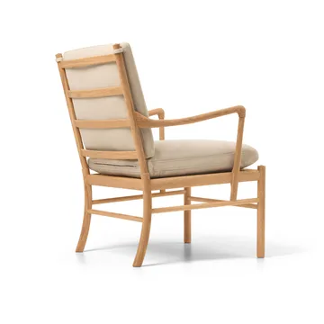 OW149 Colonial chair fåtölj - Terra 20365 läder-oljad ek - Carl Hansen & Søn