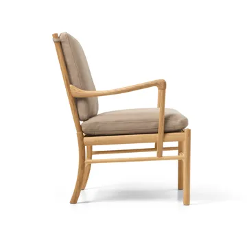 OW149 Colonial chair fåtölj - Terra 20366 läder-oljad ek - Carl Hansen & Søn