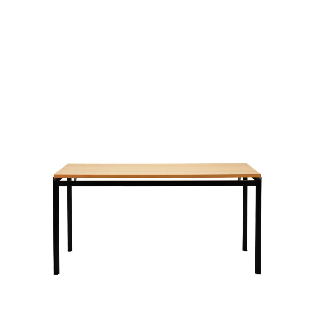 PK52A studentskrivbord pulverlackerat stål, Oljad ek-svart Carl Hansen & Søn