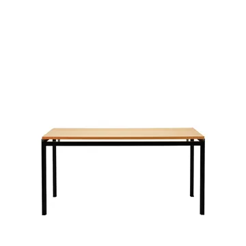 PK52A studentskrivbord pulverlackerat stål - Oljad ek-svart - Carl Hansen & Søn