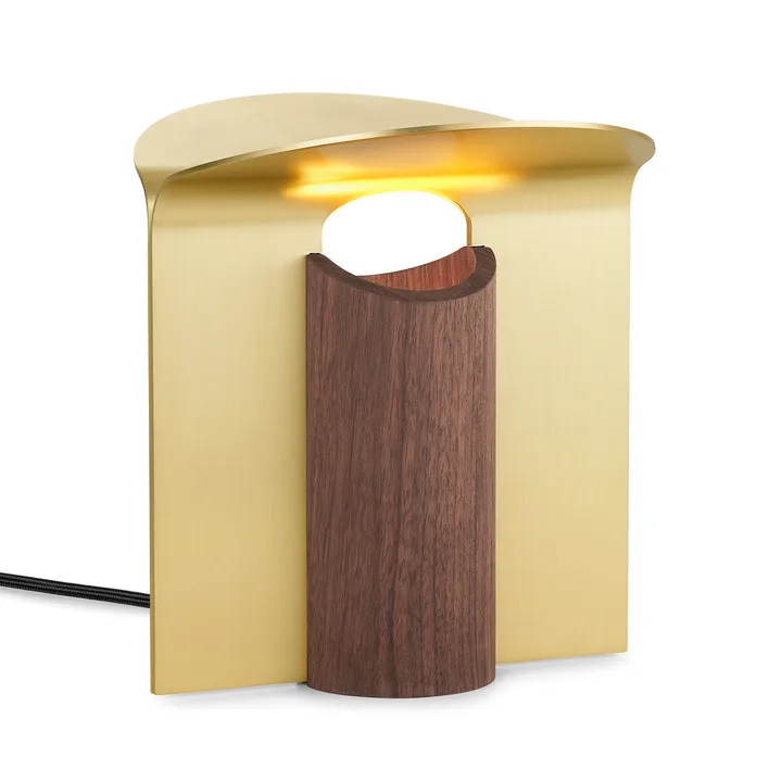 RF200 Petal bordslampa, Oiled walnut-brass - Carl Hansen & Søn