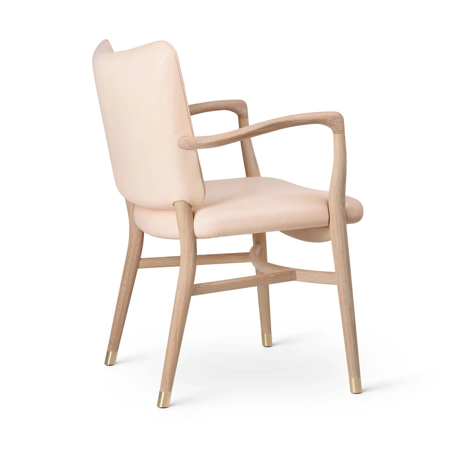 VLA61 Monarch chair karmstol, Oljad ek-Sif 90 läder Carl Hansen & Søn