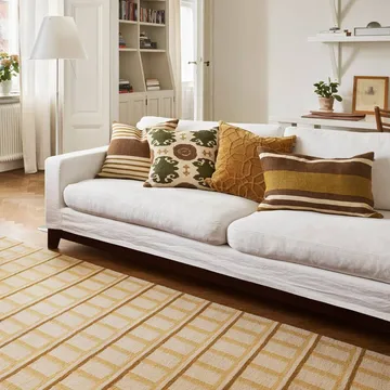 Aria kuddfodral - Taupe-masala yellow, 50x50 cm - Chhatwal & Jonsson