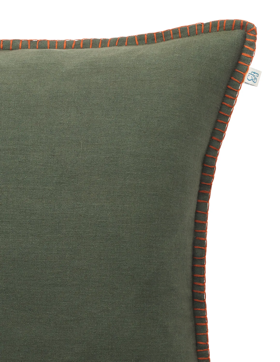 Arun kuddfodral 50x50 cm, Forest green-terracotta Chhatwal & Jonsson
