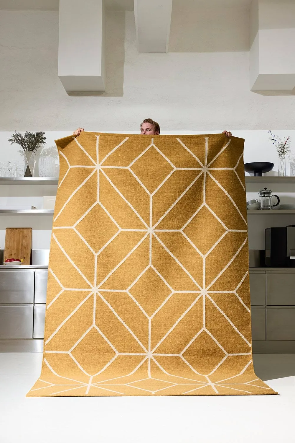 Ayur matta, Masala Yellow-Off White, 270x180 cm Chhatwal & Jonsson