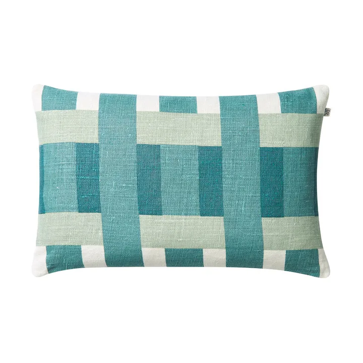 Benaras kuddfodral - Heaven blue-aqua-palace blue, 40x60 cm - Chhatwal & Jonsson