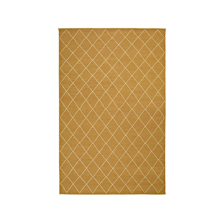 Diamond matta - Masala yellow/off white, 184x280 cm - Chhatwal & Jonsson