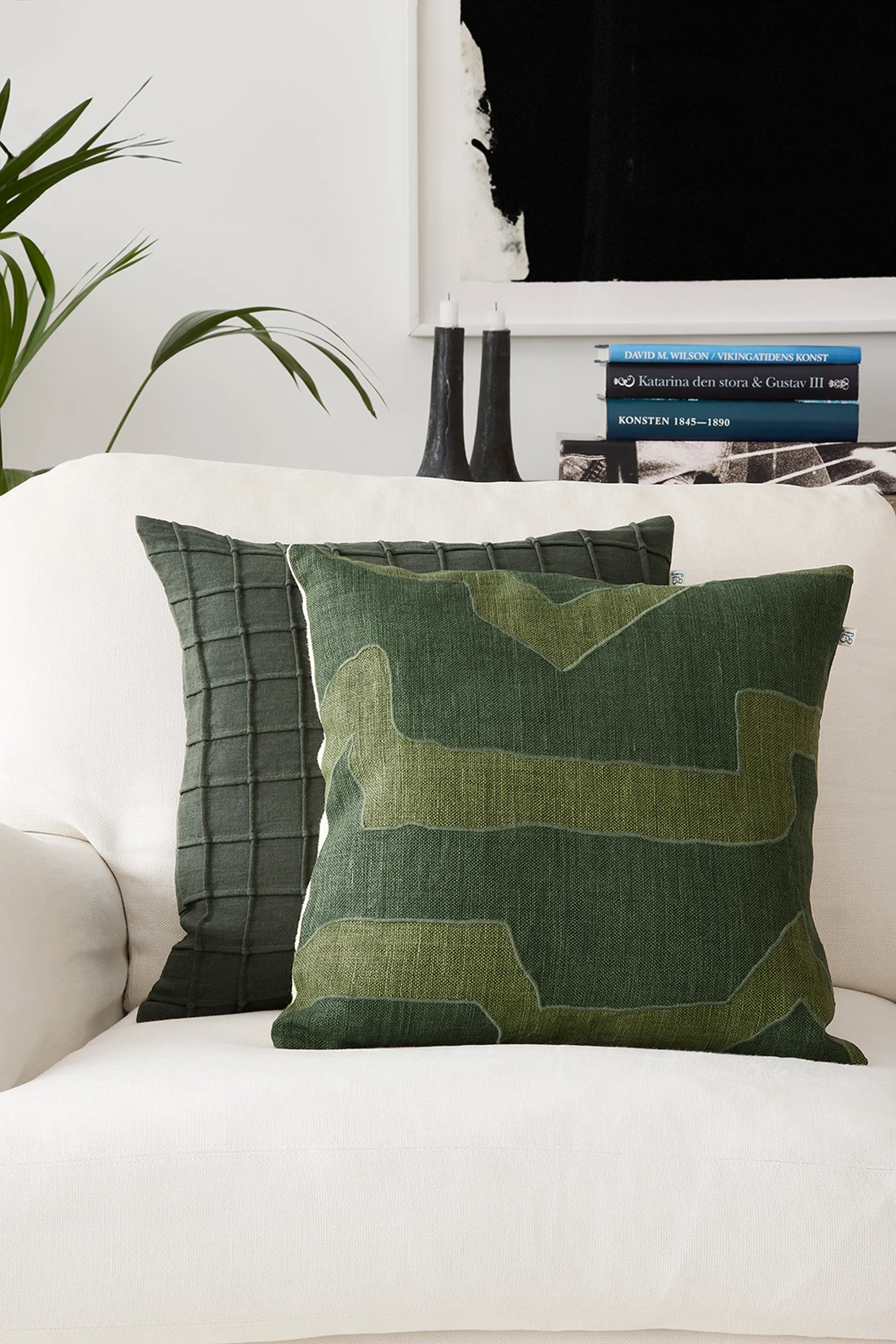 Jammu kuddfodral 50x50 cm, Forest Green Chhatwal & Jonsson