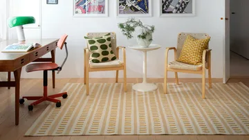 Ladakh ullmatta - Off white-beige-masala yellow, 180x270 cm - Chhatwal & Jonsson