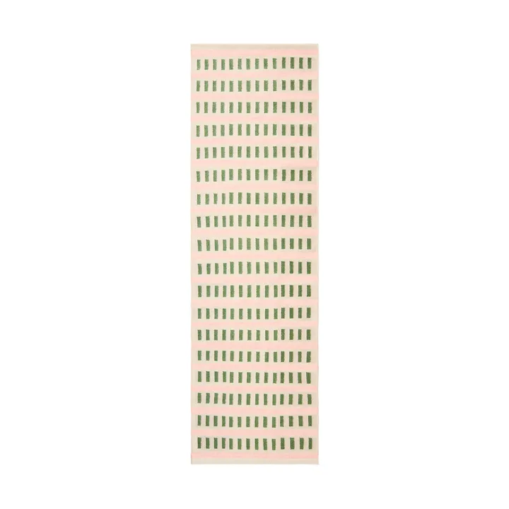 Ladakh ullmatta - Off white-cactus green-dusty pink, 80x250 cm - Chhatwal & Jonsson