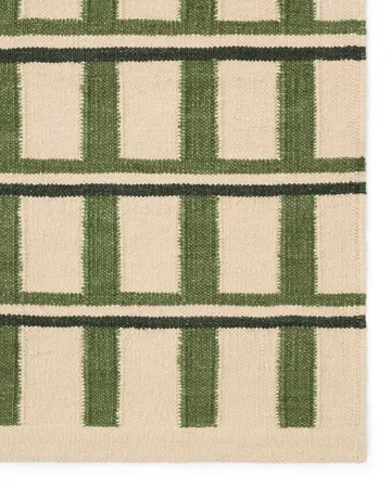 Mysore ullmatta - Off white-green-dark green, 230x320 cm - Chhatwal & Jonsson