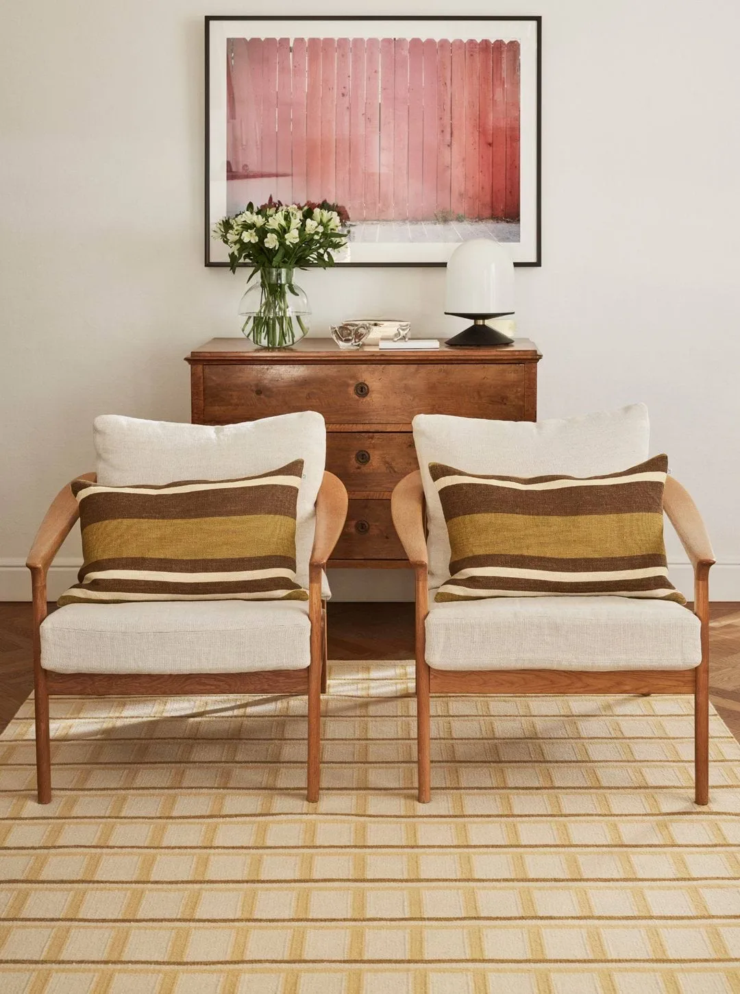 Mysore ullmatta, Off White-Masala Yellow-Yellow, 180x270 cm Chhatwal & Jonsson
