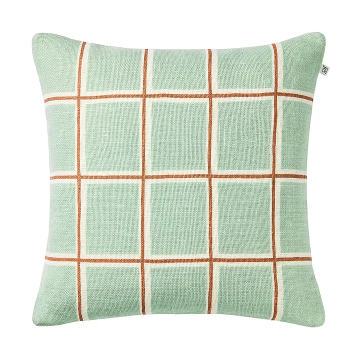 Raha kuddfodral 50x50 cm - Aqua-apricot orange - Chhatwal & Jonsson