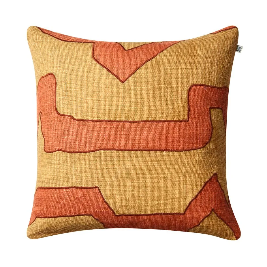 Sikkim kuddfodral 50x50 cm, Apricot orange-khaki Chhatwal & Jonsson