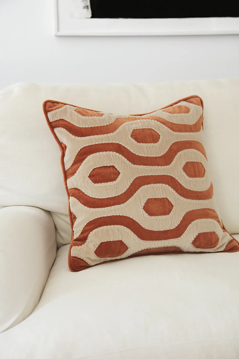 Varanasi kuddfodral 50x50 cm, Terracotta-tan Chhatwal & Jonsson