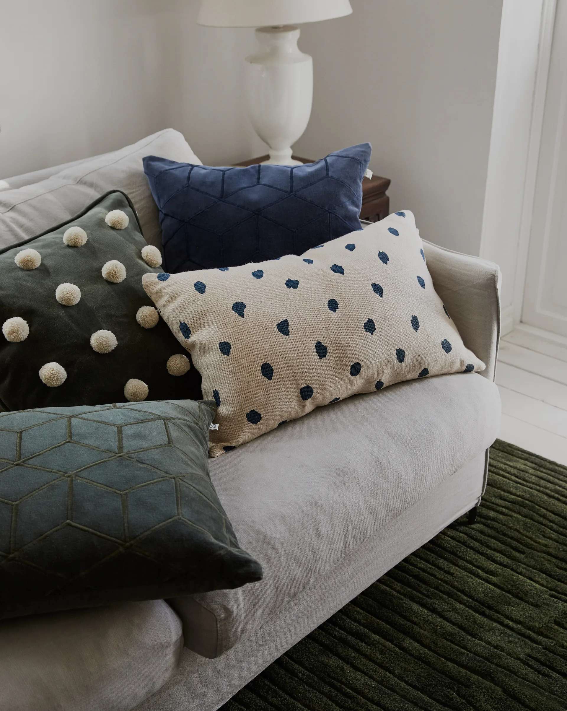 Vir kuddfodral 50x50 cm, Forest green Chhatwal & Jonsson
