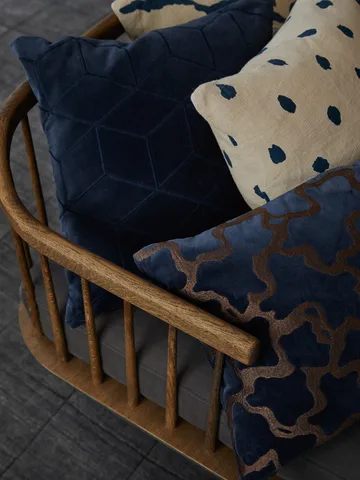 Vir kuddfodral 50x50 cm - Sea blue - Chhatwal & Jonsson
