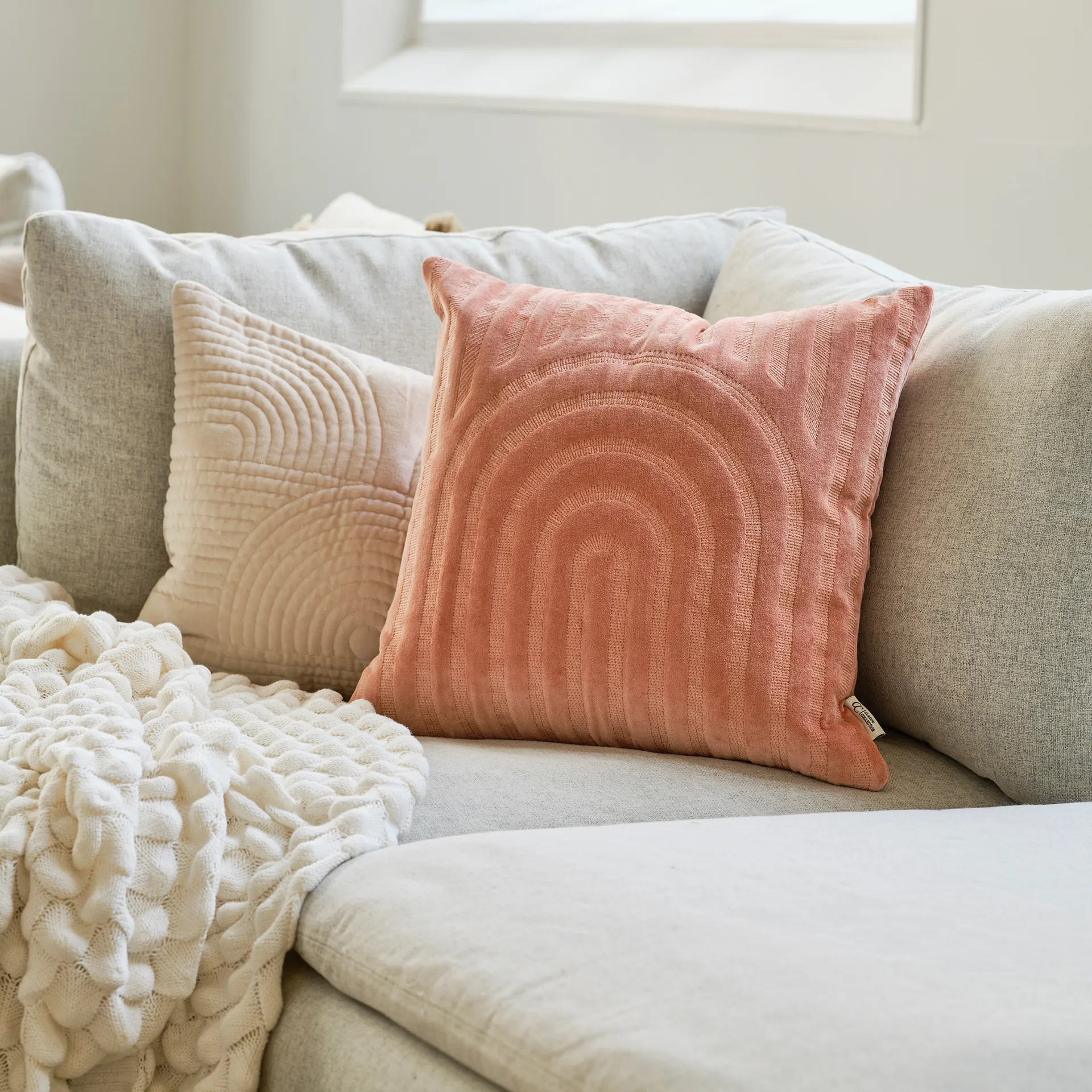 Arch kuddfodral 50x50 cm, Dusty coral Classic Collection