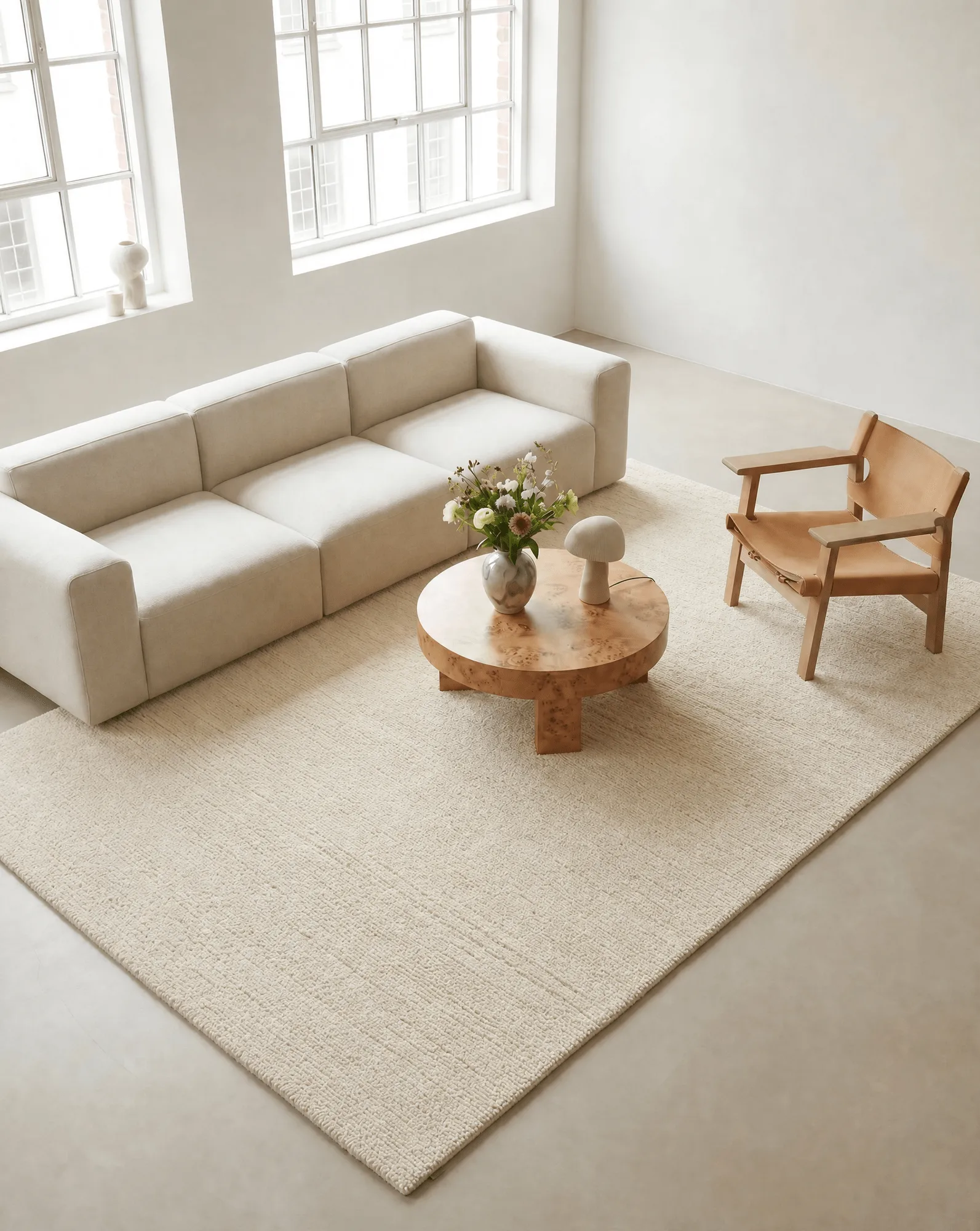 Dune ullmatta, Ivory, 250x350 cm Classic Collection