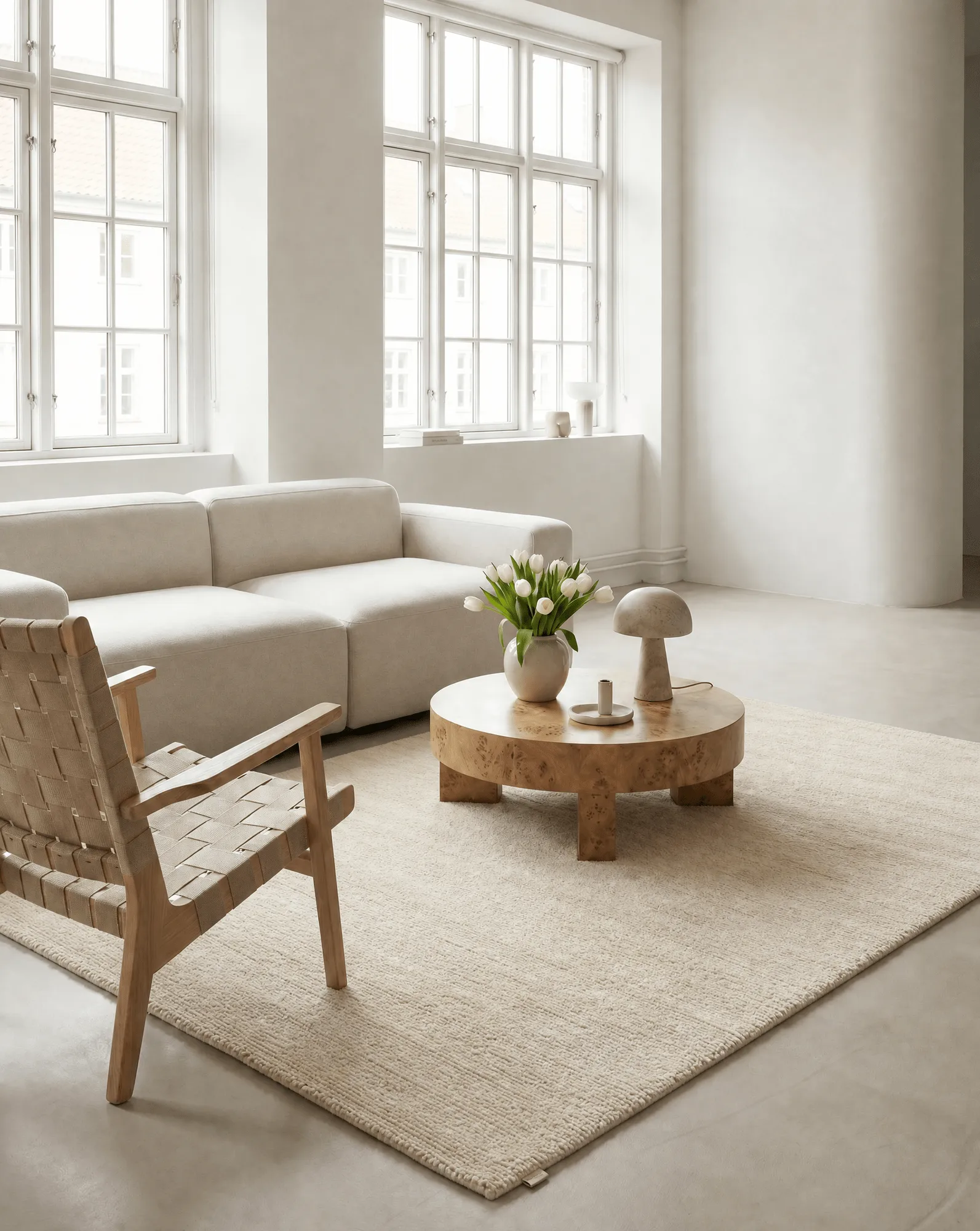 Dune ullmatta, Ivory, 250x350 cm Classic Collection