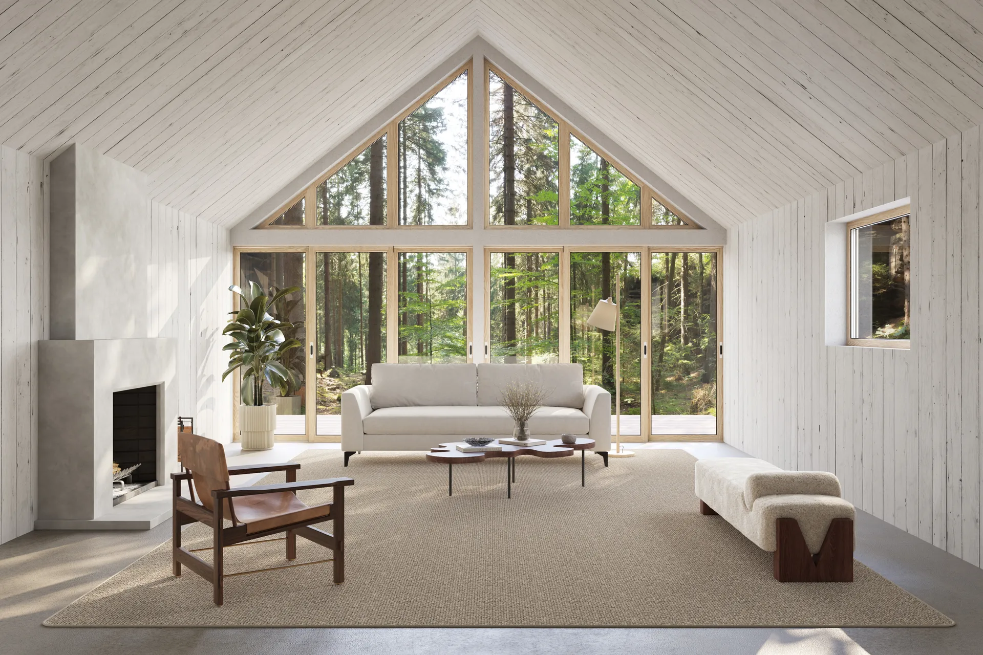 Fjellmyr matta med langett, Naturbeige, 200x200 cm Classic Collection