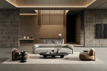Lobby matta med langett - Off-white, 200x200 cm - Classic Collection